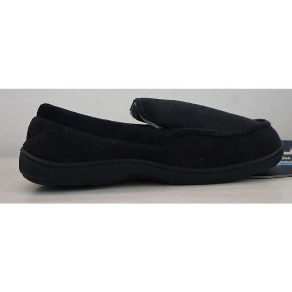Isotoner A92508 Men's Sz L (9.5-10.5) Black Jared Memory Foam Moc Slippers - Picture 5 of 7